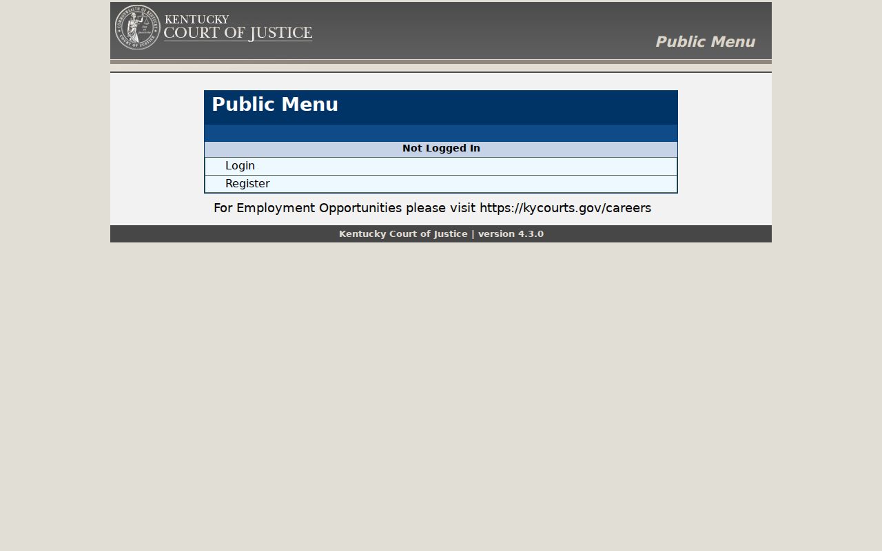Cadiz criminal record check through the Kentucky FastCheck menu